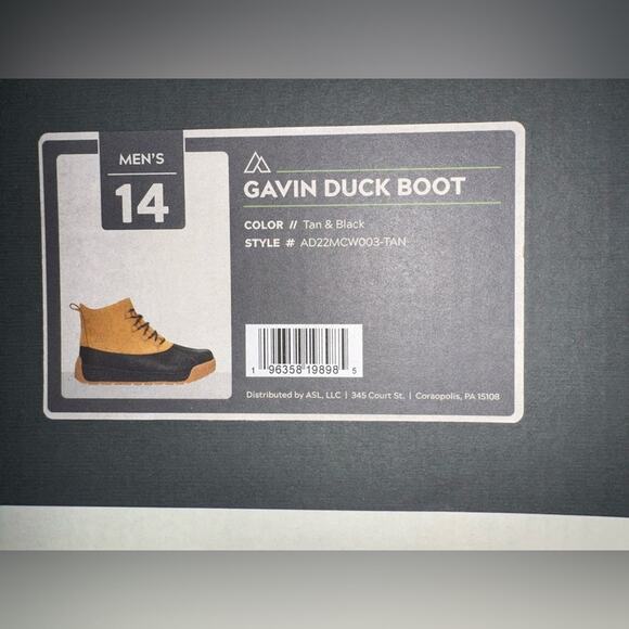 Alpine Mens Full grain leather Tan Gavin Duck Boot Size 14 AD22MCW003 - NEW - Picture 13 of 13